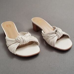 House of Harlow 1960 x Revolve Hampton Sandal in‎ Ivory Size 5.5 HOOF-WZ236